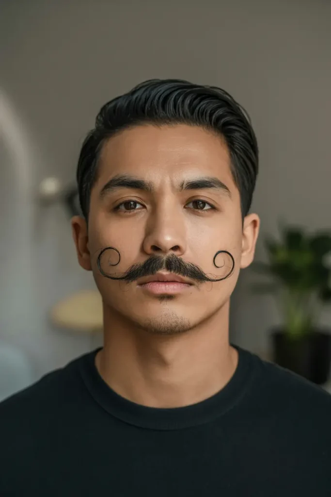 20. Curled Tip Mustache
