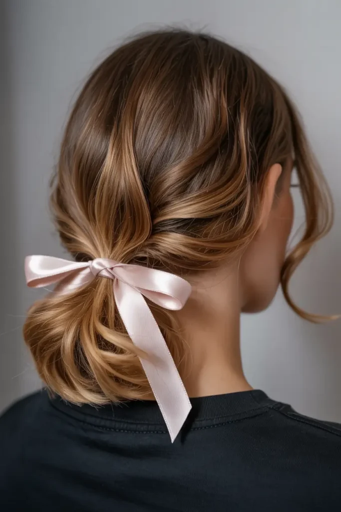 Messy Bob Hairstyles That Look Good on Everyone 20 20. Messy Bob with Ribbon