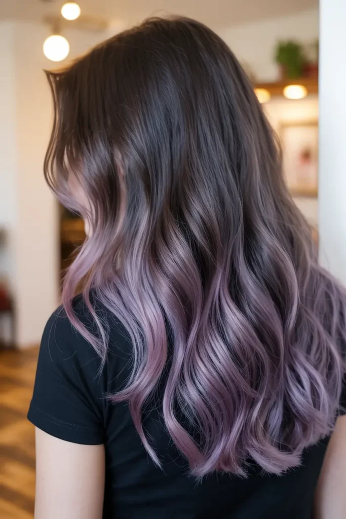 20. Soft Lilac Purple Highlights