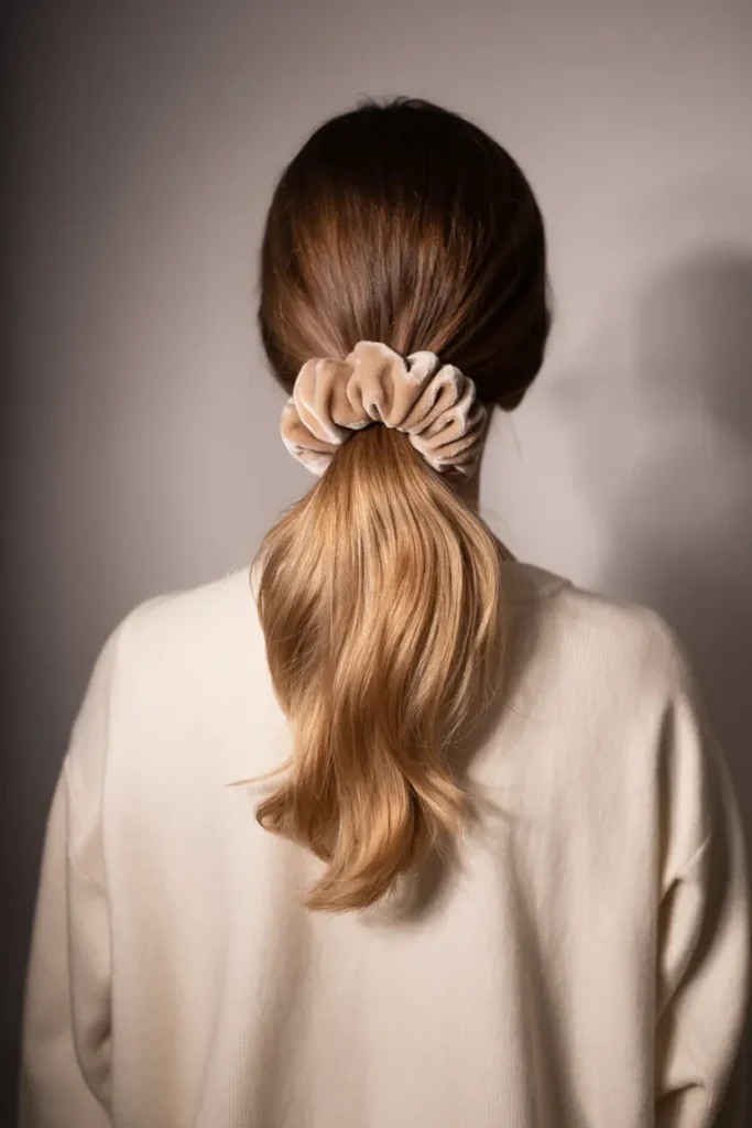30 Easy Hairstyle Style Hacks for Every Hair Type 21 21. Wrap Ponytails with a Scrunchie for Volume