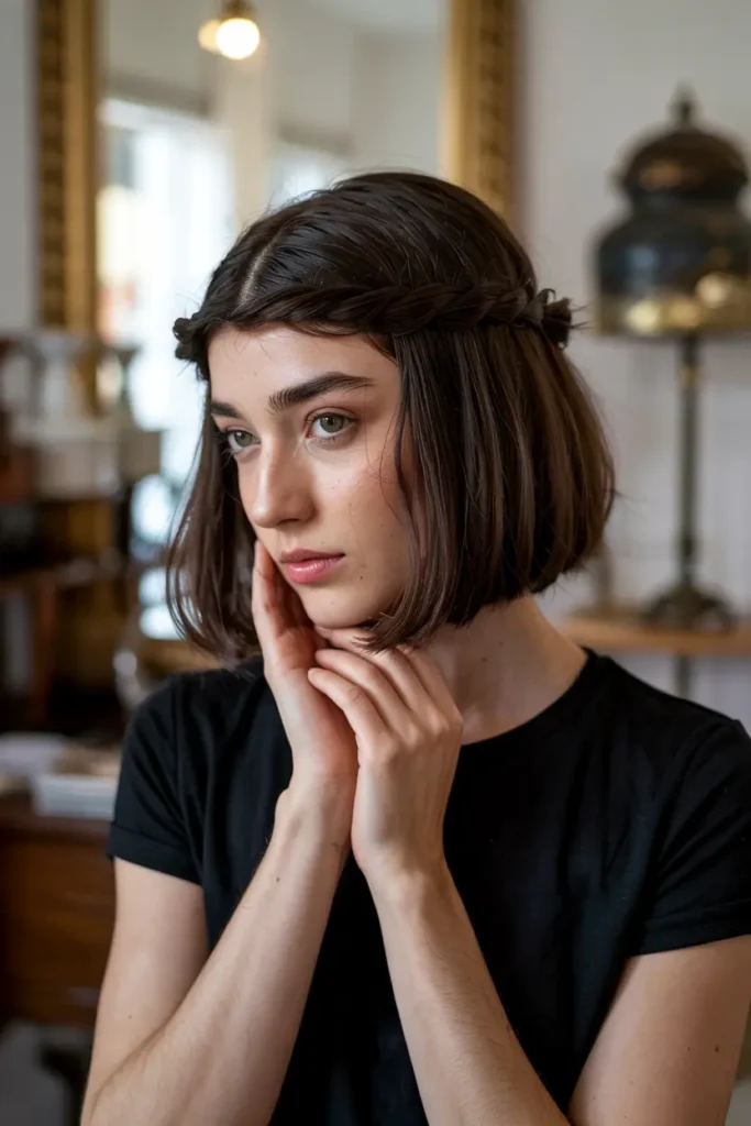 The Lazy Girl’s Guide to Easy Bob Hairstyles 22 22. Bob with Twist and Tuck