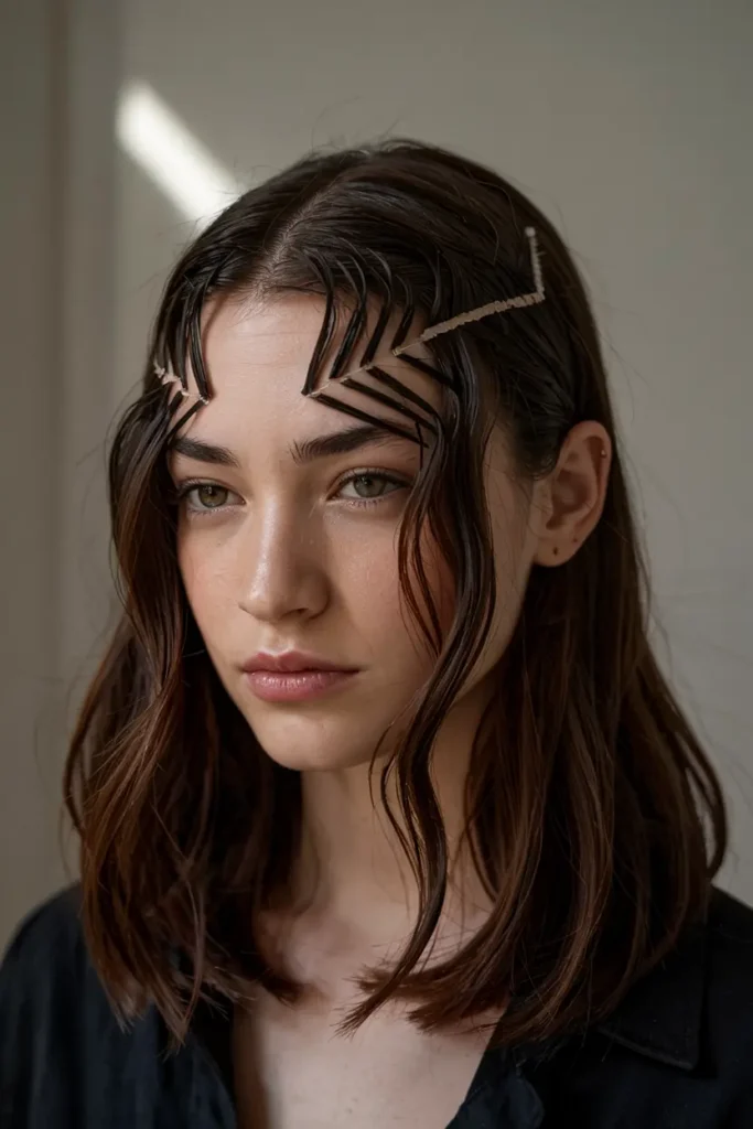 22 Top Step Cut hairStyles for a Modern Makeover 22 22. Zig Zag Parting for Step Cut Hair