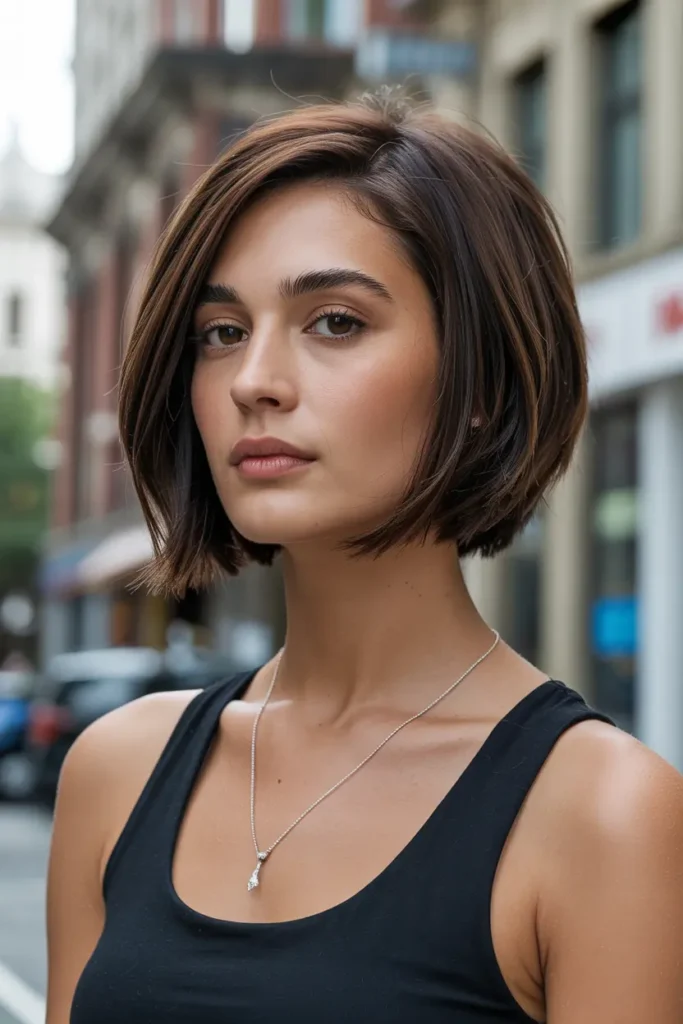 30 Feathered Bob Hairstyles That Are Totally Trending 23 23. Jaw Length Feathered Bob
