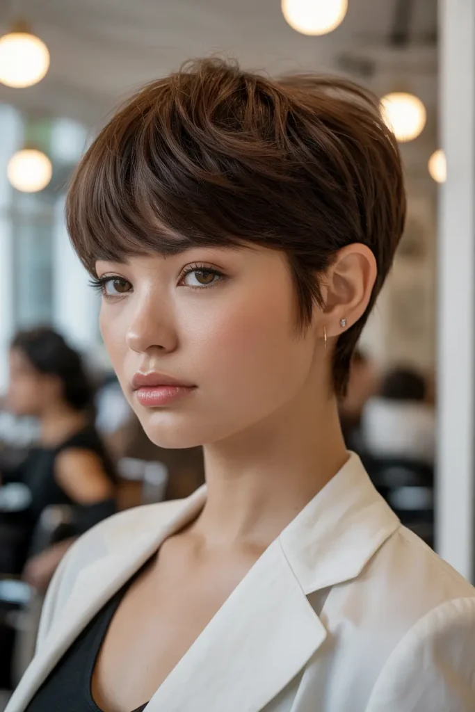24. Korean Bowl Pixie for Full Face