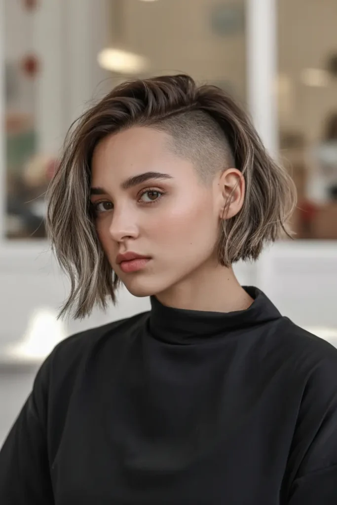 30 Feathered Bob Hairstyles That Are Totally Trending 25 25. Feathered Bob with Nape Undercut