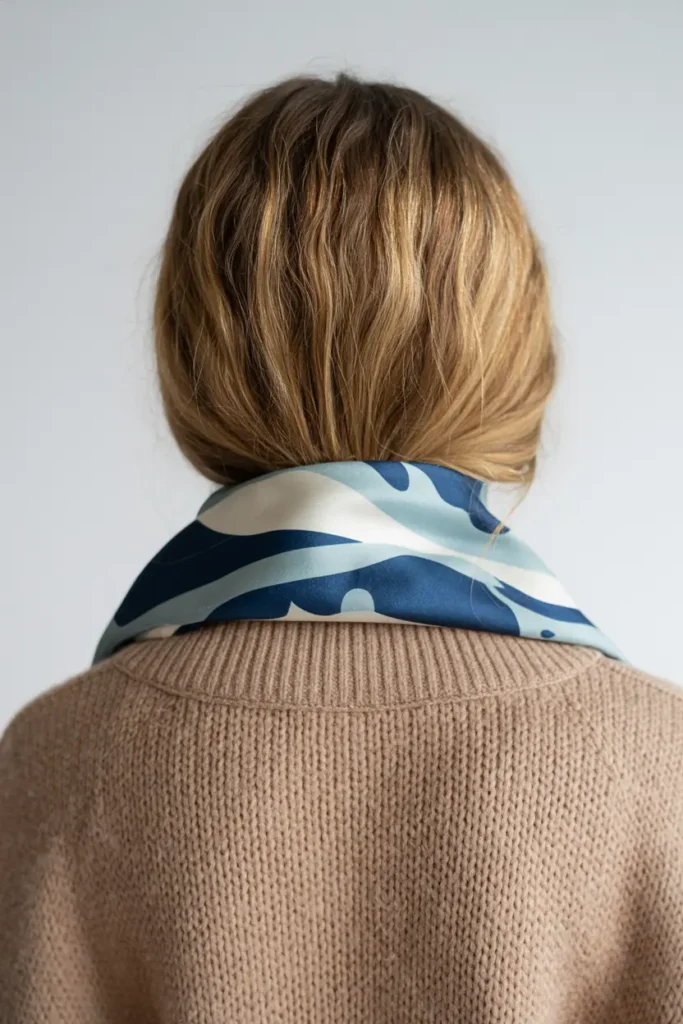 30 Easy Hairstyle Style Hacks for Every Hair Type 25 25. Tuck Hair into a Scarf for a Faux Bob