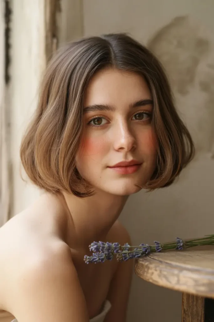 30 Feathered Bob Hairstyles That Are Totally Trending 26 26. Center Parted Feathered Bob