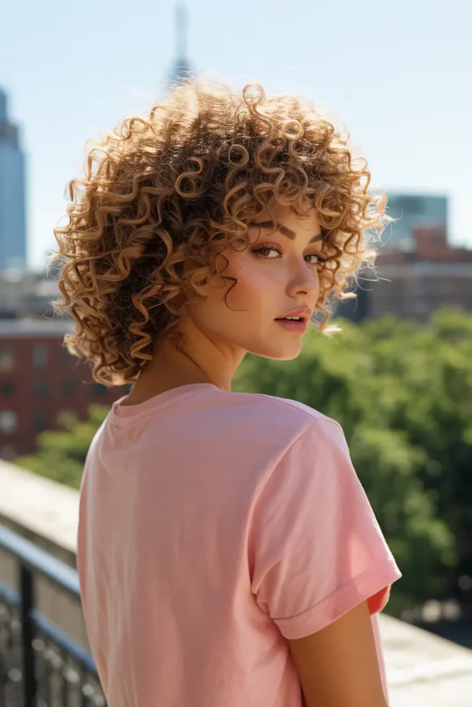 30 Trendy Hairstyles for Summer to Beat the Heat in Style 26 26. Curly Puff
