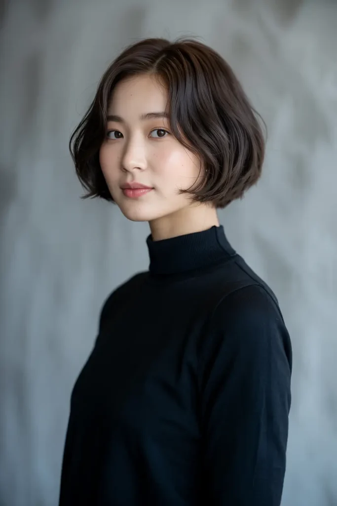 26. Korean Tapered Short Bob