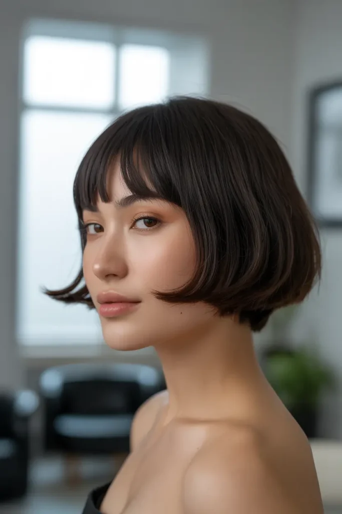 27. Korean Ultra Short Fringe Cut