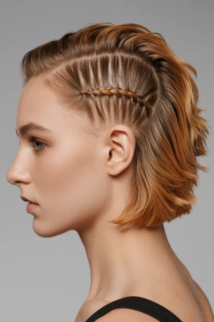 How I Nailed the Perfect 40 Side Part Hairstyles 10 27. Side Part with Faux Hawk Braid