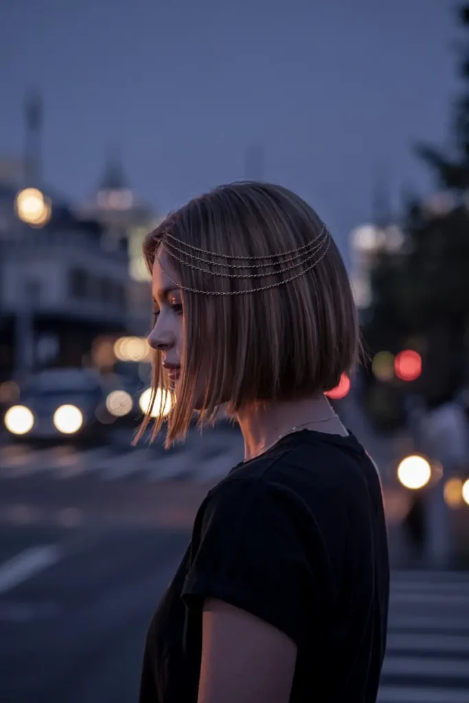 The Lazy Girl’s Guide to Easy Bob Hairstyles 28 28. Bob with Hair Chains