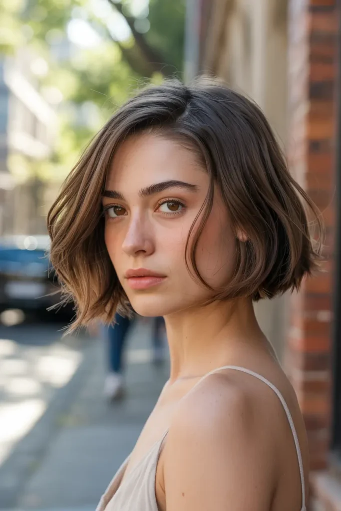 30 Feathered Bob Hairstyles That Are Totally Trending 29 29. Feathered Bob with Deep Side Part