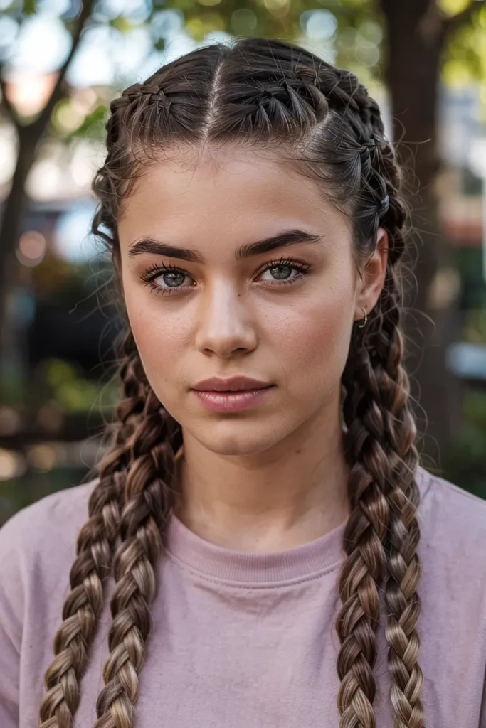3. 4 Braids with Middle Part