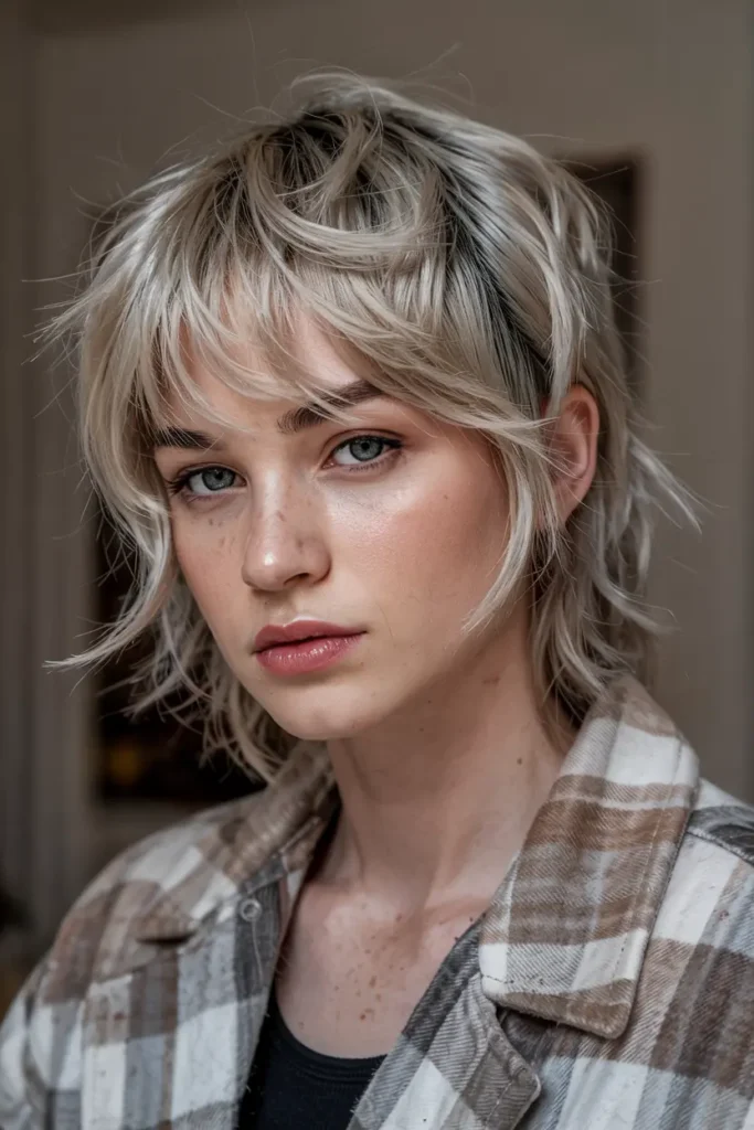 3. Ash Blonde Wolf Cut