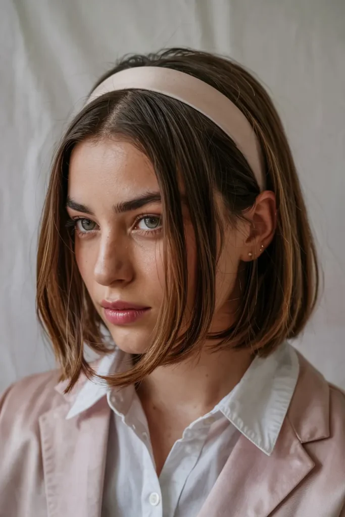 The Lazy Girl’s Guide to Easy Bob Hairstyles 3 3. Bob with Headbands