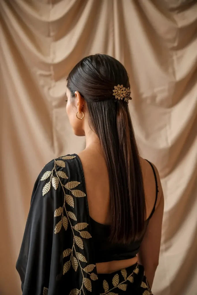 3. Half Up Floral Clip