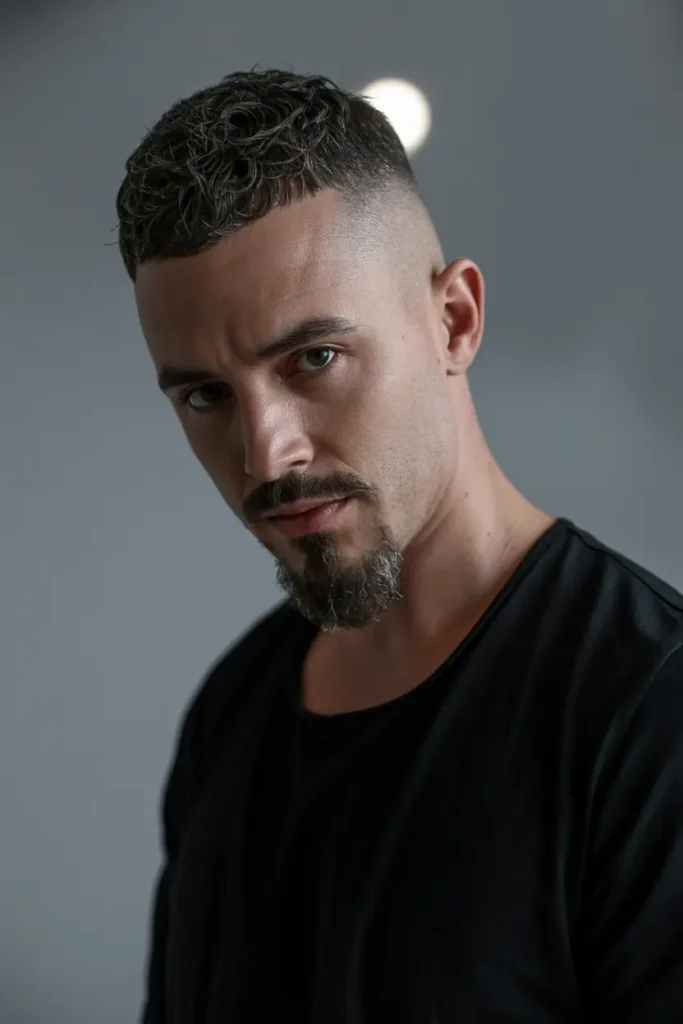 3. Messy Top with Goatee