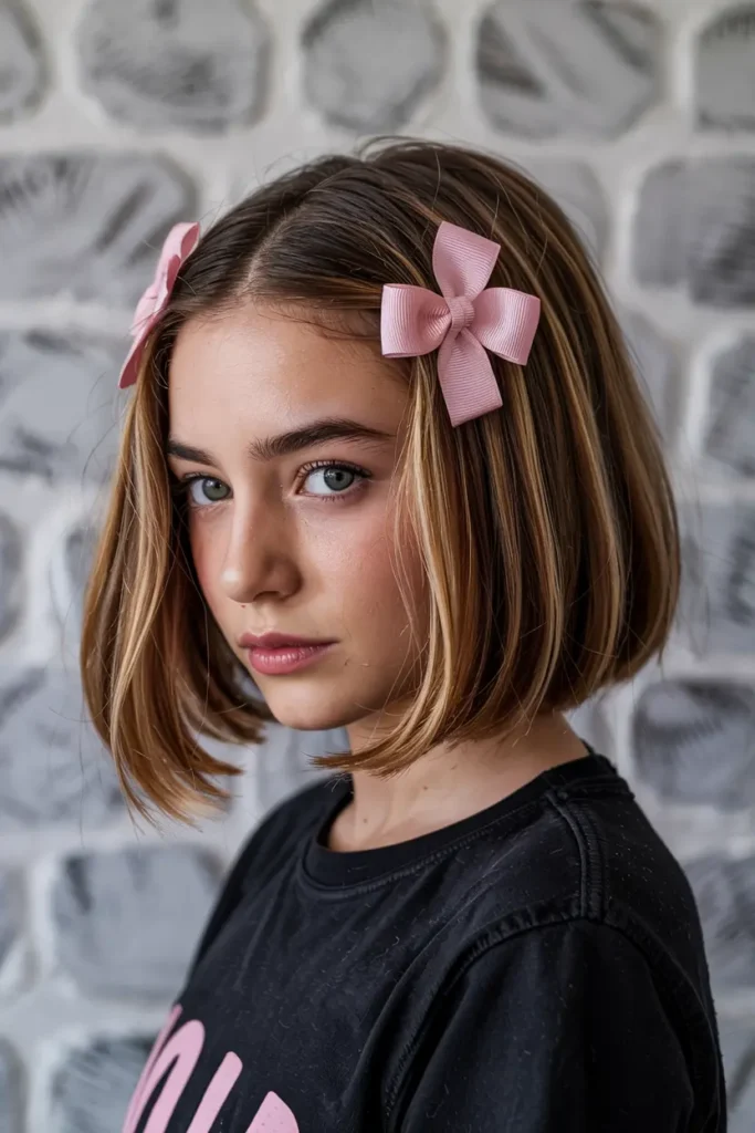 The Lazy Girl’s Guide to Easy Bob Hairstyles 33 33. Bob with Baby Bows
