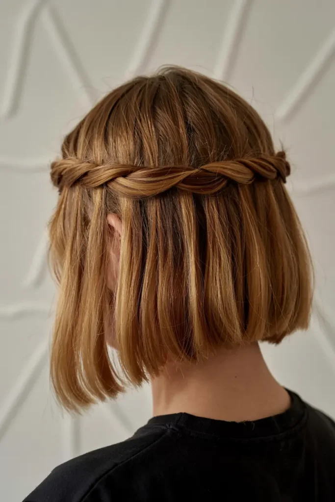 The Lazy Girl’s Guide to Easy Bob Hairstyles 37 37. Bob with Crown Twist