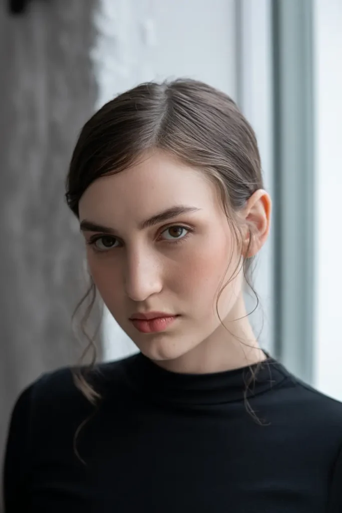 medium length shag haircuts 39. Side Part with Wispy Tendrils Framing Face