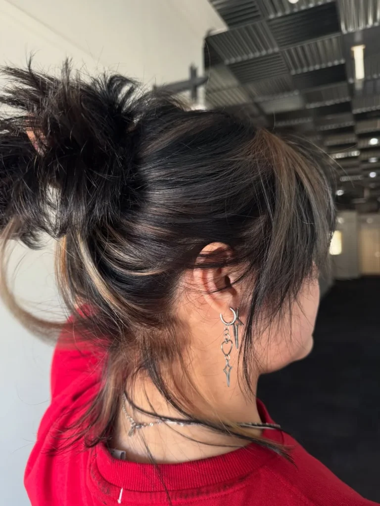 Messy Wolf Mullet Bun