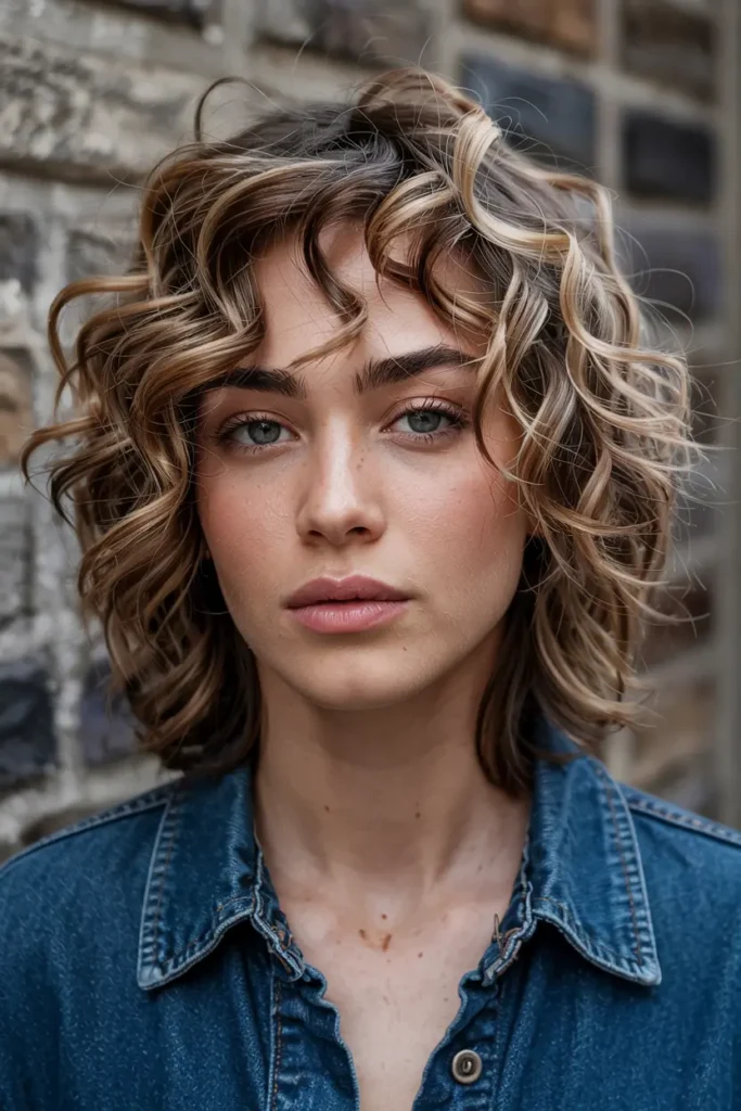 4. Choppy Curly Mullet