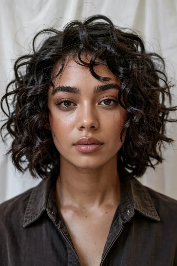 4. Curly Side Part Bob Wig