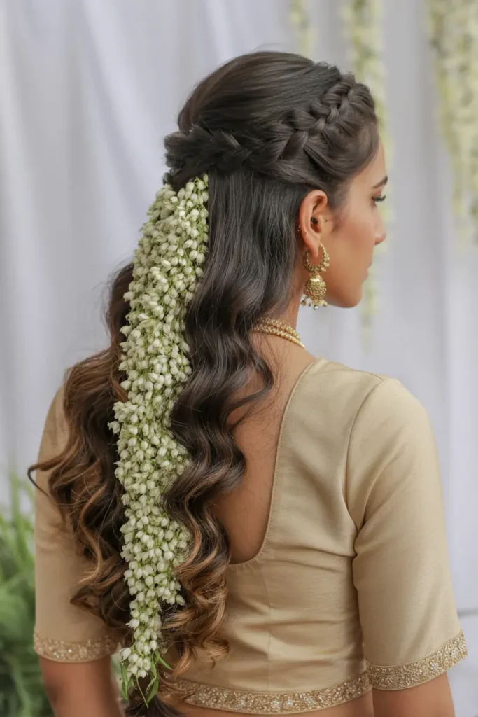 4. Half Up Jasmine Cascade