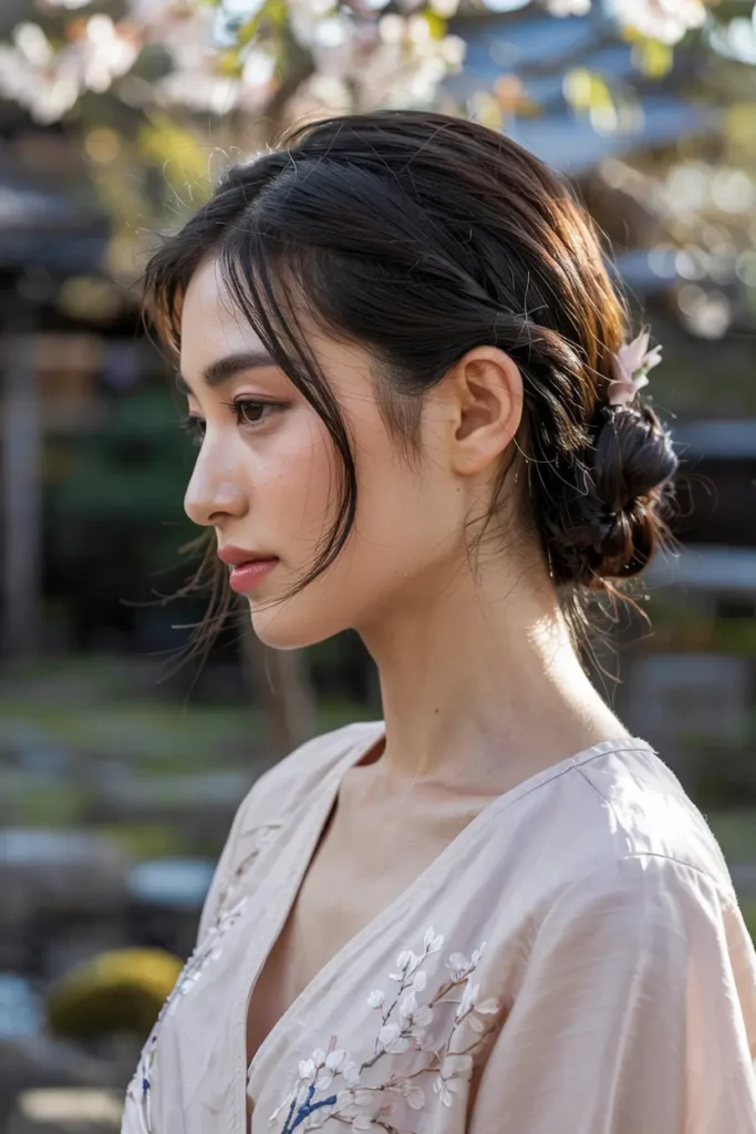 4. Polished Side Swept Chignon