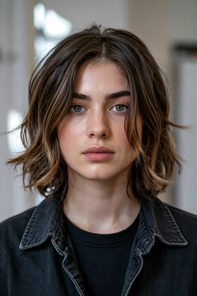 4. Shoulder Length Shaggy Cut