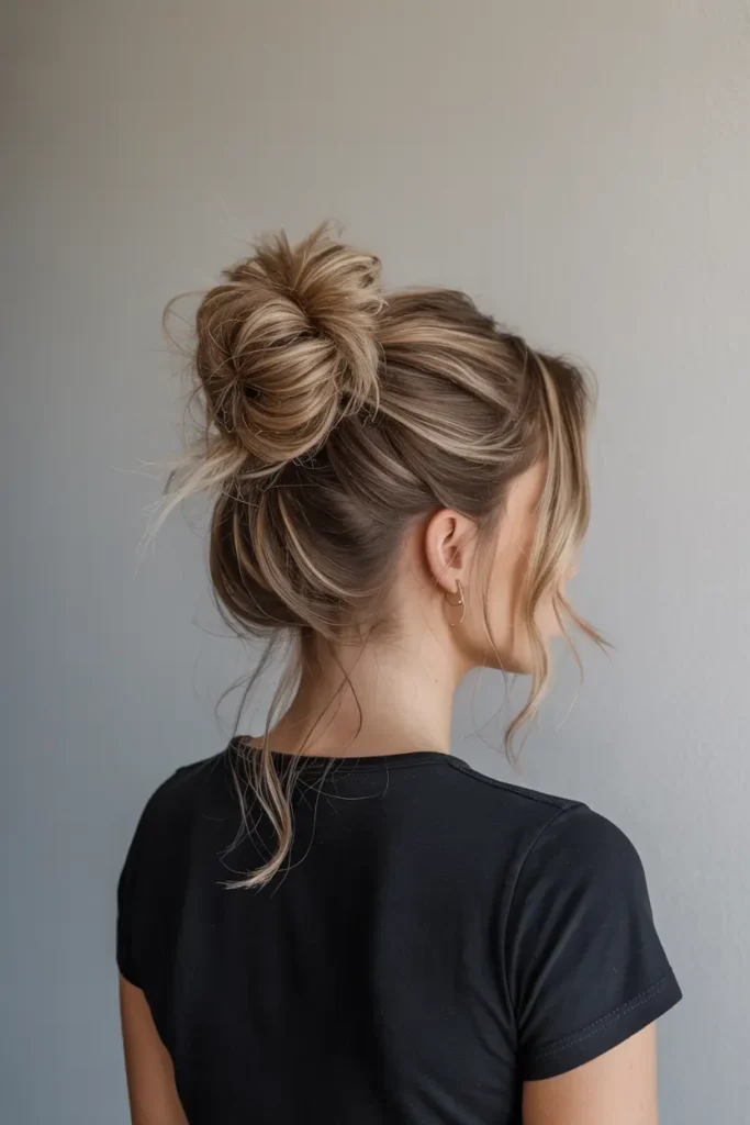 4. Textured Messy Bun