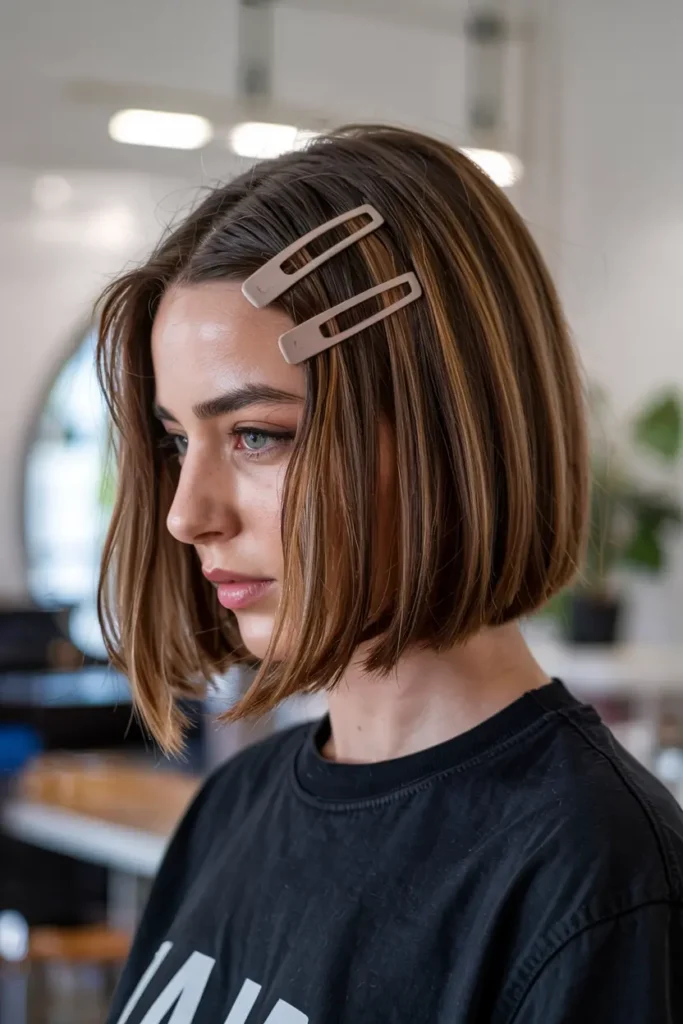 The Lazy Girl’s Guide to Easy Bob Hairstyles 47 47. Bob with Top Clip Set
