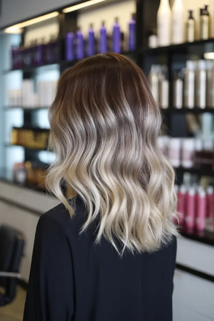 5. Dark Roots Ombre Blonde
