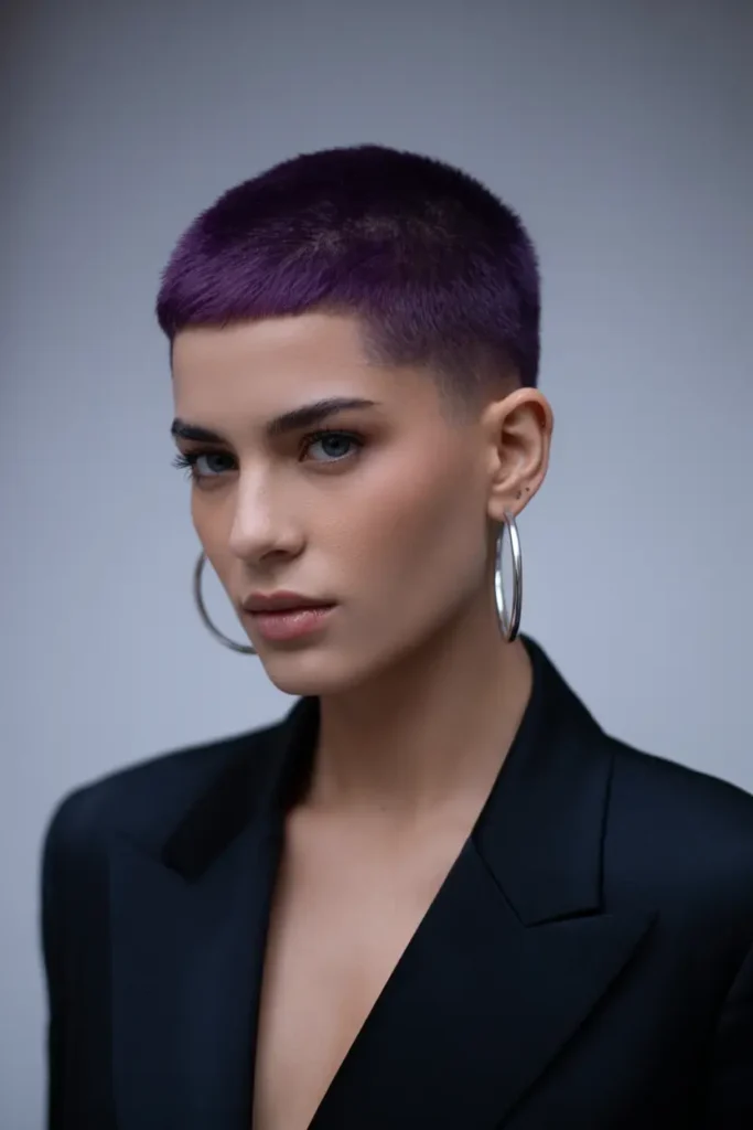 5. Deep Purple Buzz Cut