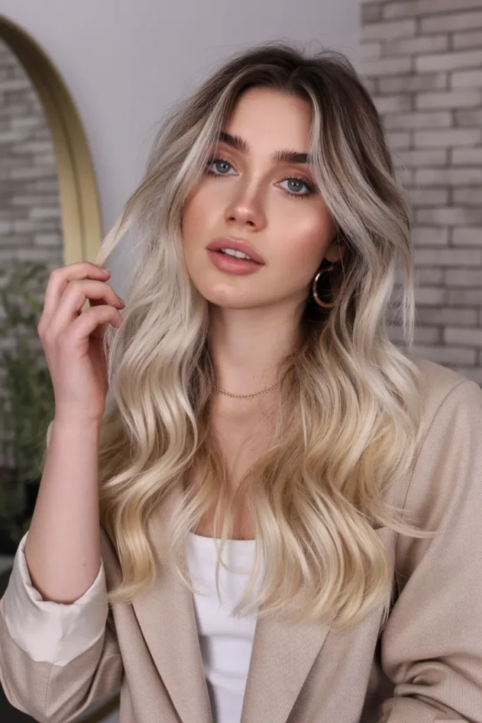 5. Face Framing Blonde Accents