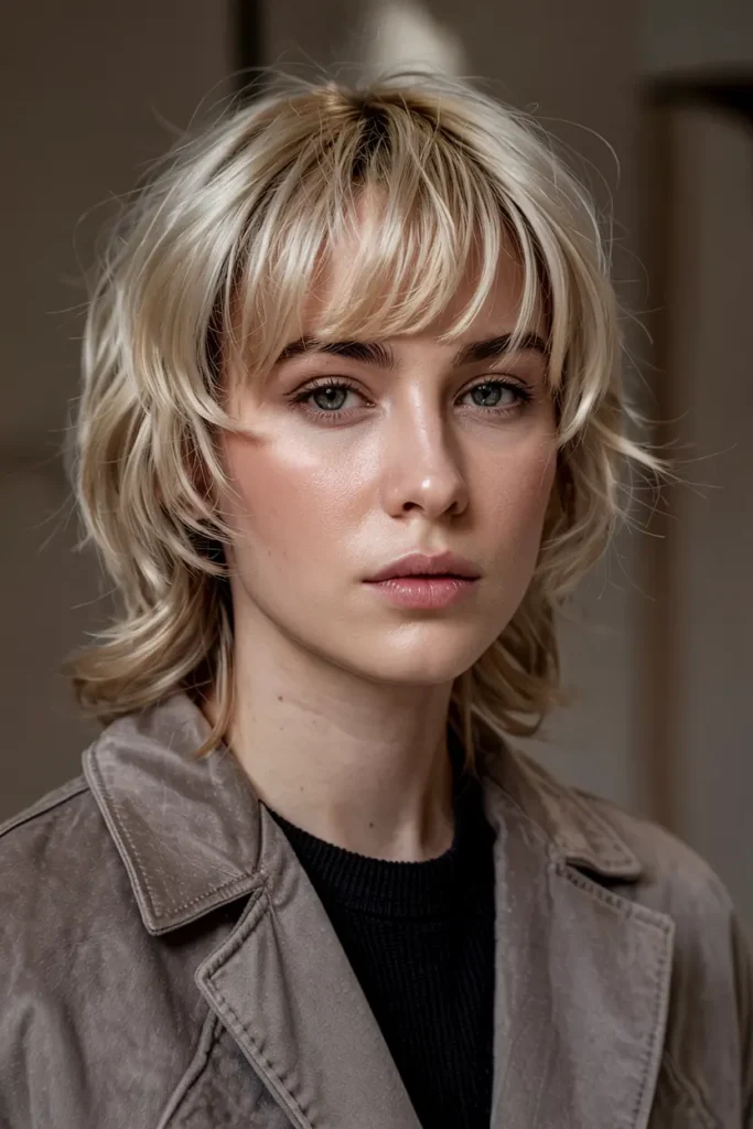 5. Medium Blonde Wolf Cut