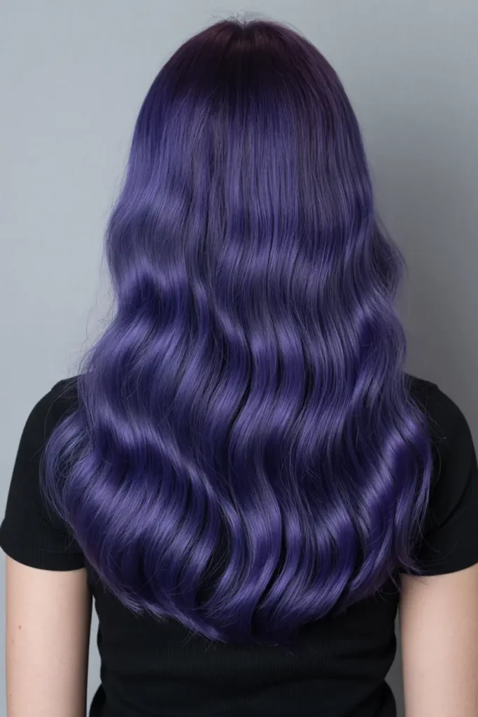 Dark Purple Hair Ideas for Brunettes & Light Hair 5 5. Midnight Purple Hue