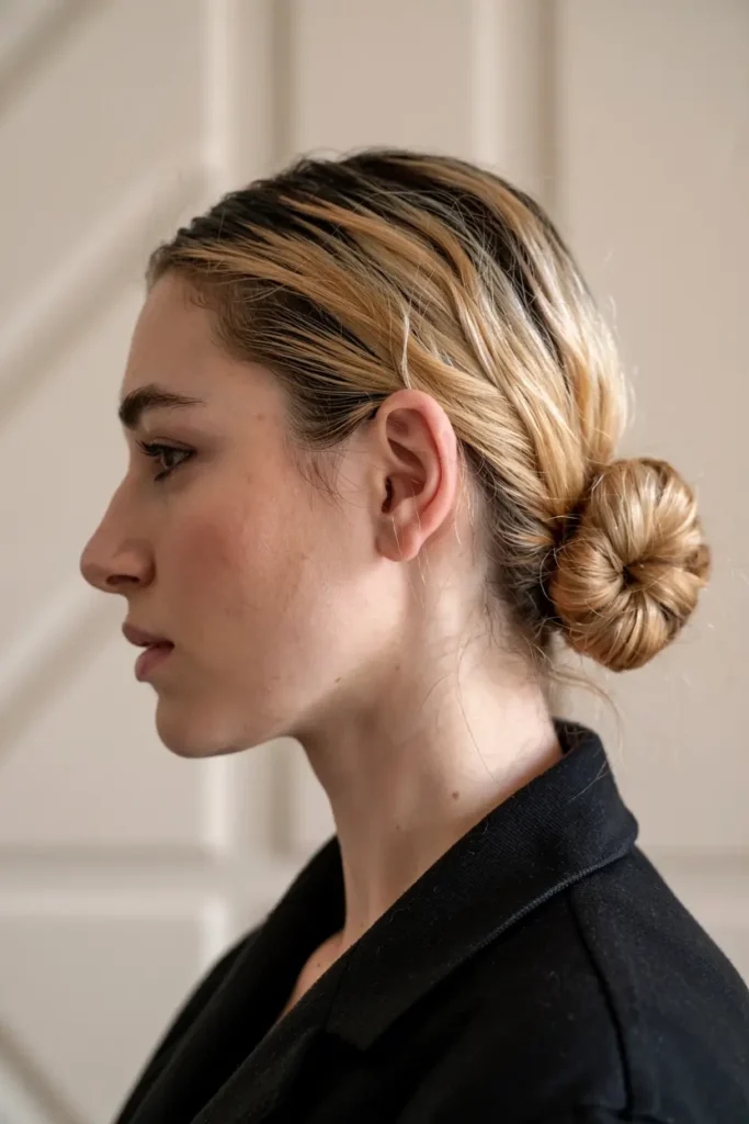 5. Sleek Low Side Bun