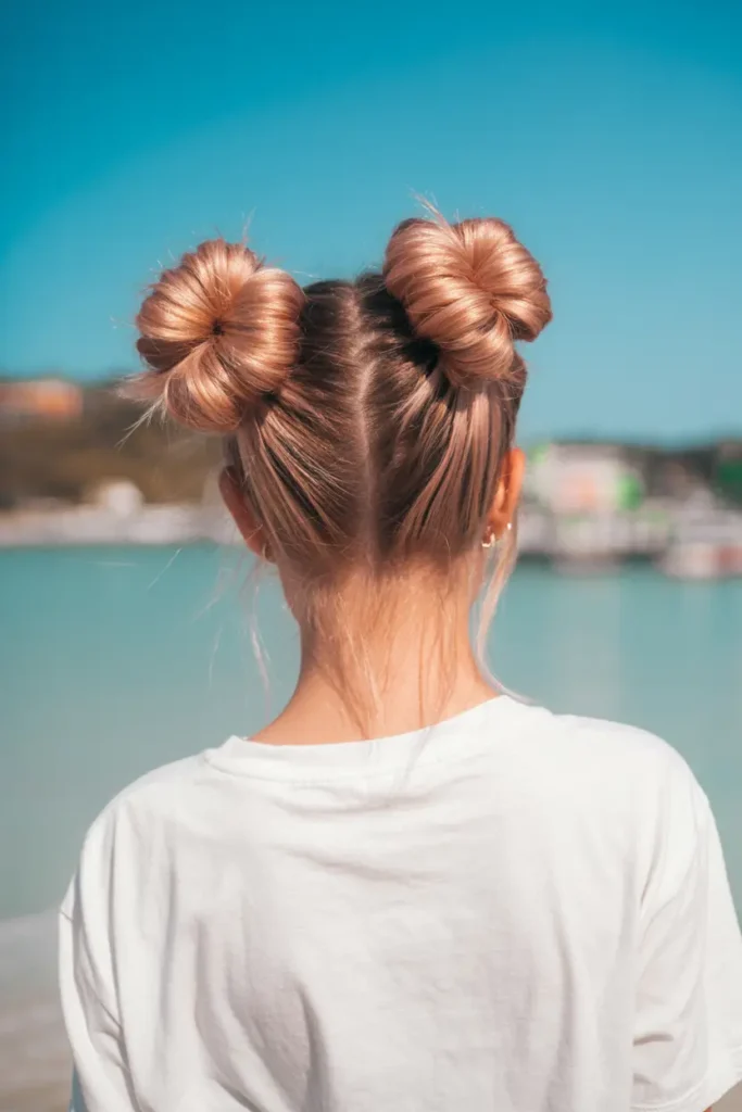 30 Trendy Hairstyles for Summer to Beat the Heat in Style 5 5. Space Buns