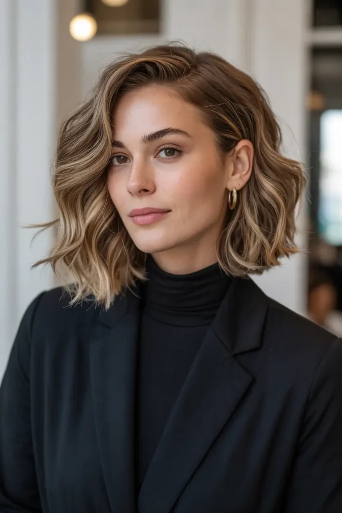 5. Wavy Lob Long Bob