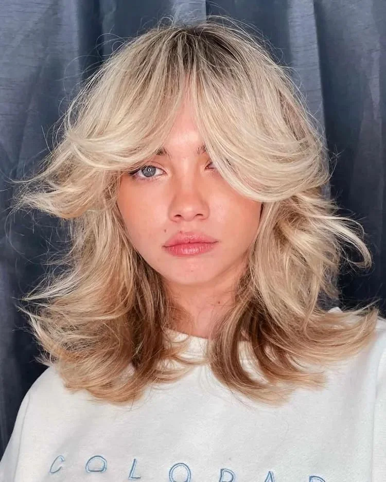 Choppy Blonde Wolf Layers