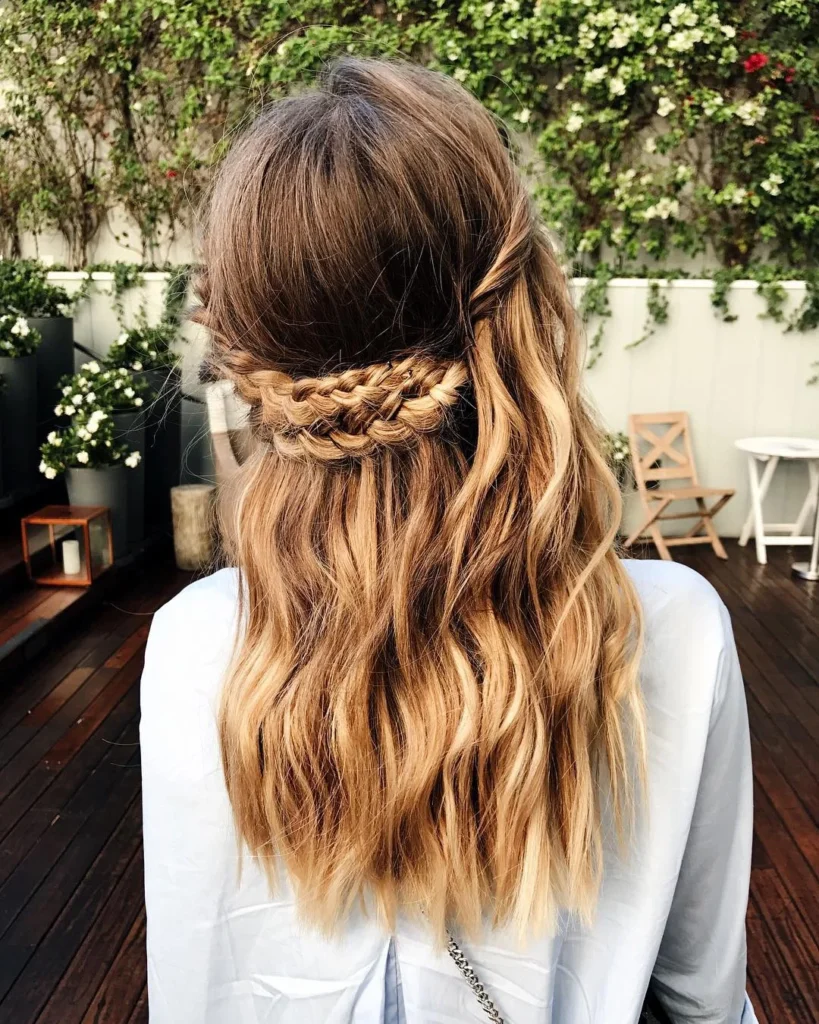 Half-Up Messy Braid
