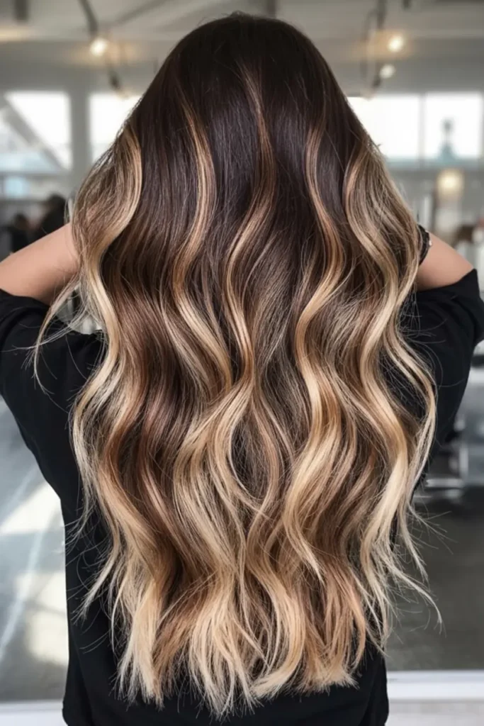 6. Blonde Balayage on Dark Hair