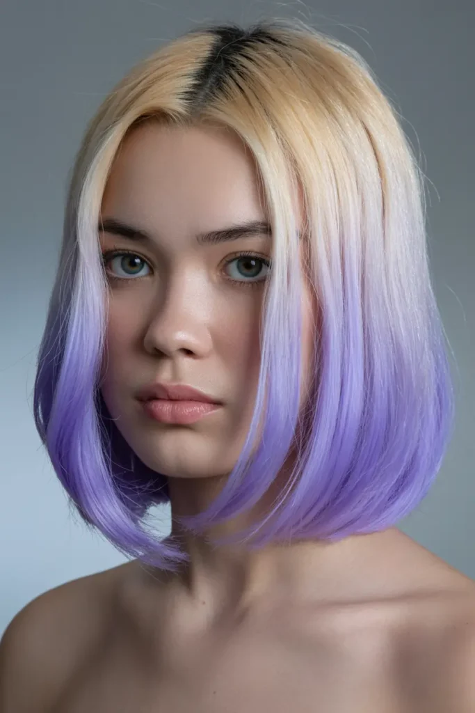 6. Blonde to Lilac Ombre