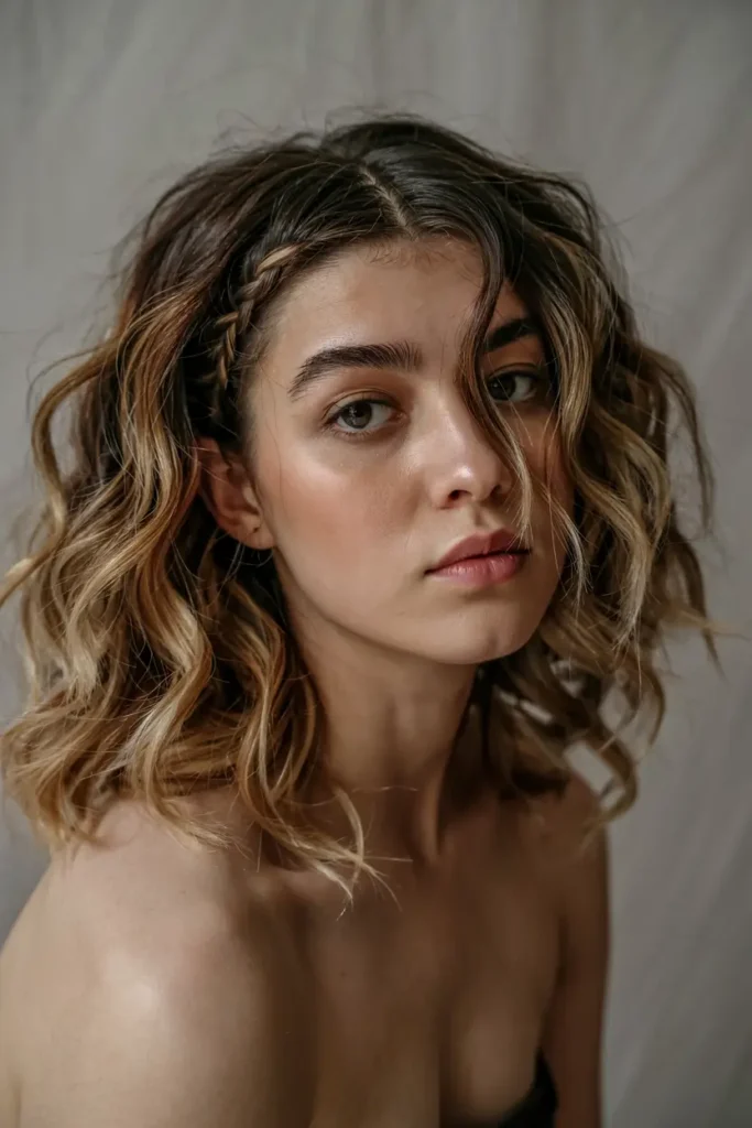 6. Braided Wavy Wolf Accent