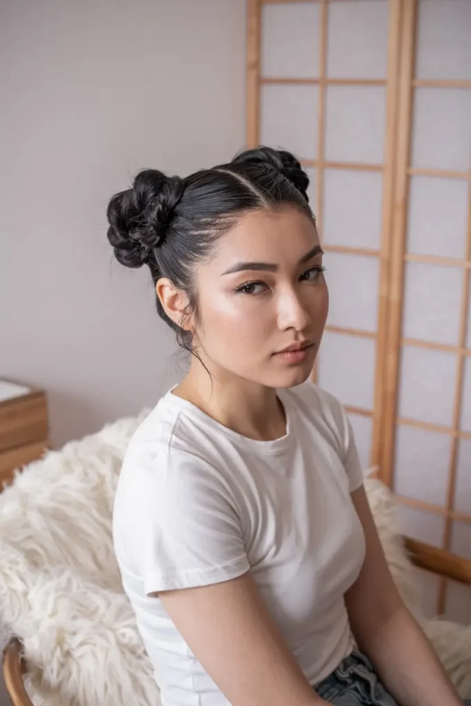 6. Double Twisted Mini Buns 2