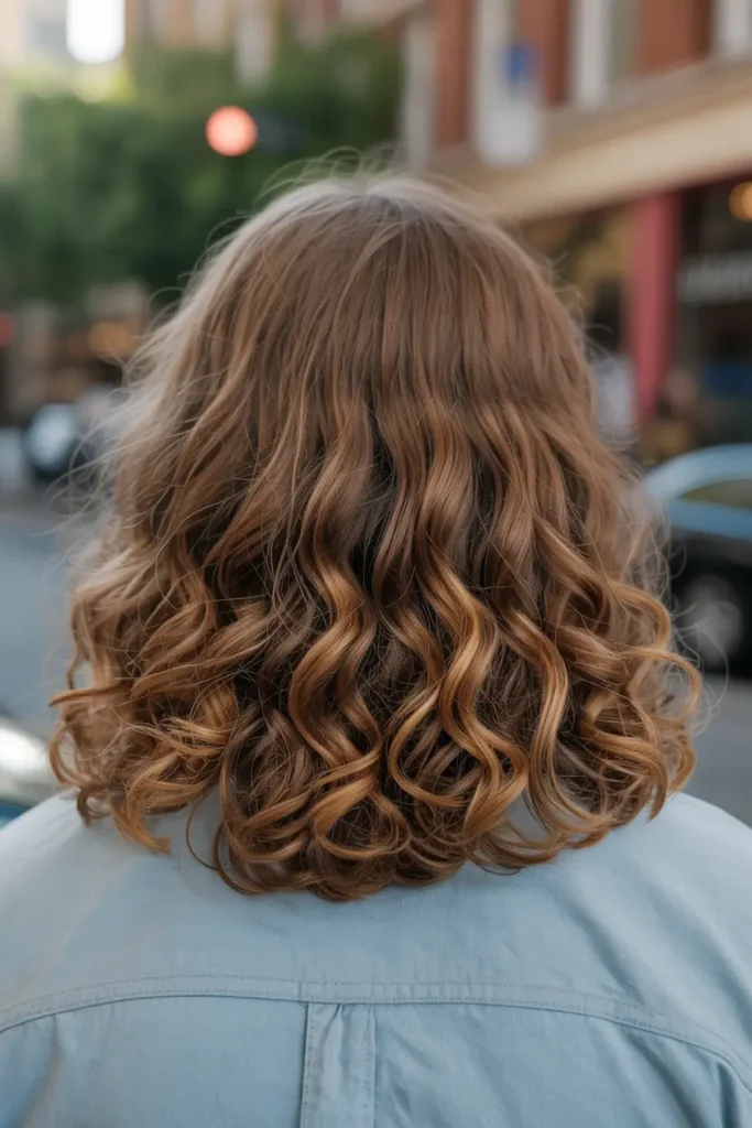 6. Loose Curly Hair Down