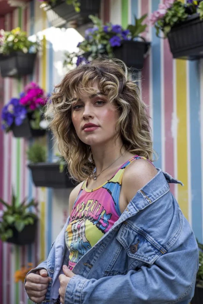 6. Medium Curly Mullet