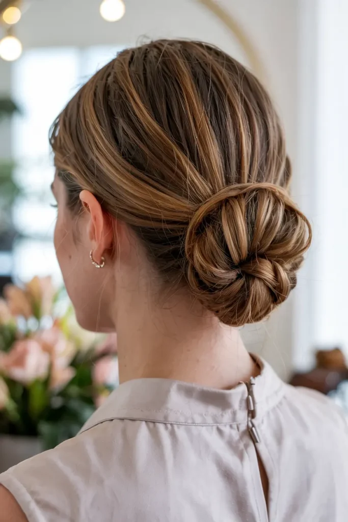 6. Polished Chignon Updo